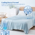 thumbnail image 2 of PHF Double Cooling Blanket for Hot Sleepers Twin Size, Arc-Chill Q-Max>0.5 with Double Cooling, Summer Blanket Absorbs Heat to Keep Cool All Night (Ice Blue, 60"x80"), 2 of 8
