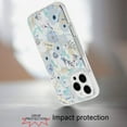 thumbnail image 3 of For iPhone 16 Pro 6.3 inch Magnetic Double Layer IMD Design Case - Blue Floral, 3 of 3