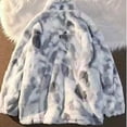 thumbnail image 5 of Winter Savings Clearance! Lindreshi Fall Shackets for Women Plus Size Clearance Women Casual Pullover Long Sleeve Pocket Blouse Tops Short Tie-Dye Loose Coat, 5 of 7