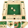 thumbnail image 2 of MesaSe Wooden Flop Numbers Game  4 Player Wooden Off Box Dice Off Box Game Board Game Multiplayer Games for Families Elderly Parents 10 Numbers and 2 Dice Chess and Recreational Sporting, 2 of 7
