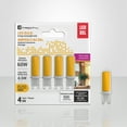 thumbnail image 2 of Xtricity G9 LED Light Bulbs, Dimmable, 4.5W (60W Equivalent), 120V, 500 Lumens, 6000k Super Daylight (Pack of 8), 2 of 2
