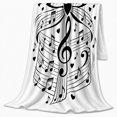 thumbnail image 2 of Music Note autumn celebration Art Pumpkin, Warm Flannel Blanket for Living Room and Family Room, Festive autumn celebration Scene, Art Lovers autumn celebration Gift, Festive Home Decor, 2 of 9