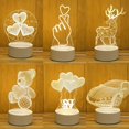thumbnail image 2 of Luz nocturna acrílica 3D, regalo de fiesta del Día de San Valentín de Navidad, atmósfera de dibujos animados para niños, luz LED con logotipo personalizado, 2 of 3