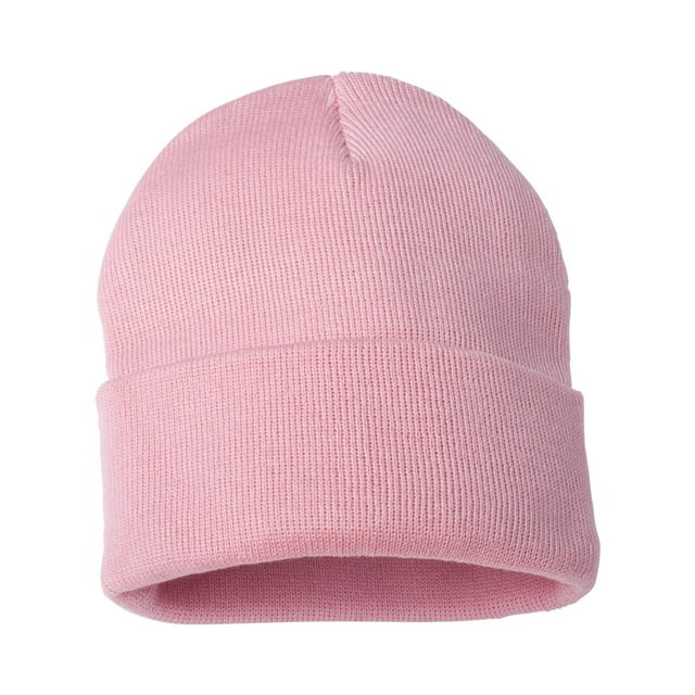 Solid 12 Cuffed Beanie, One Size, Pink