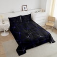 thumbnail image 4 of YST Geometric Comforter Set, Geometry Irregular Diamond Bedding Set For Kids Teens Adult Women, Lightweight Microfiber Quilt All Season - 1 Comforter, 1 Pillow Case(Black Purple Blue, Twin), 4 of 5