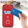 thumbnail image 2 of Elehold for iPhone 14 Case Wallet RFID Blocking Organ Card Holder, PU Leather Purse Wrist Lanyard Strap Phone Case with Ring Stand for iPhone 14 2022, Red, 2 of 9