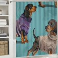 thumbnail image 6 of ARISTURING Dogs in Sweaters Polyester Fiber Shower Curtain Set with Hooks 60x72, 6 of 7