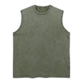 thumbnail image 4 of Men’s Sleeveless Tank Top Distressed Acid Wash Oversized Crewneck Loose Summer Tee, 4 of 8