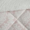 thumbnail image 3 of Cedar Court Hyde Damask Blush 3-Piece Ultra Plush/Sherpa Comforter Set - King, 3 of 5
