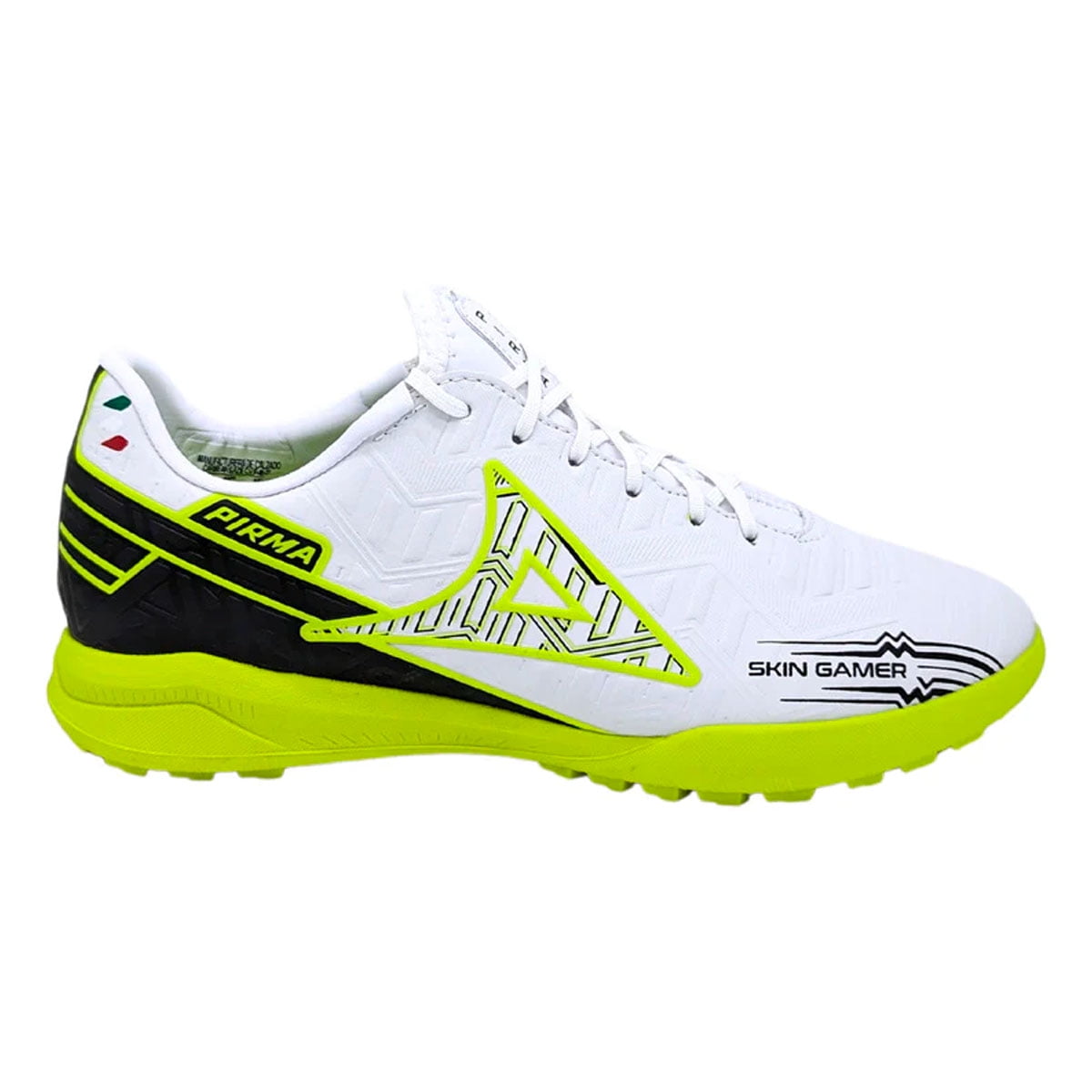 Tenis Pirma Futbol Rapido Skin Gamer Turf 3047 Hombre Blanco/Neon