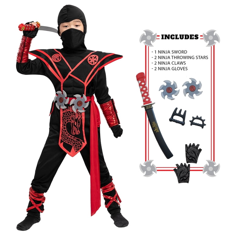 Sincere Party 7st Dragon Ninja costume hommes femmes enfants, ninja