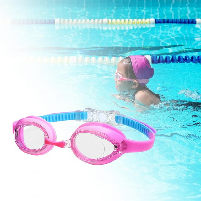 Gafas de natación para niños Perfecl silicona suave transparente y rosa