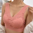 thumbnail image 6 of Itsame Women's 3PC Bralette Veryday Balconette Bras 3Piece Set Push-Up Bra Breathable Round Neck Breathable Nursing Bras Watermelon Red Size L, 6 of 7