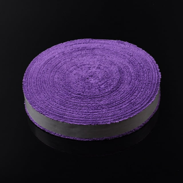 10M Extended Anti-Odor Super Fiber Large Roll Racket Grip Tape - Versatile Sweat-Absorbent Towel Hand Wrap for Badminton, Table Tennis & Fishing (Purple)