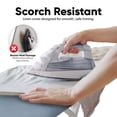 thumbnail image 4 of Home Intuition Extra Thick Ironing Board Cover and Pad Iron Scorch Resistant with Hook and Loop Secure Fastener and Elastic Edge,15x54, Standard Size Coated Thick Padding, Light Blue, 4 of 8