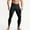 Black, variant on Man Solid Color Cross High Waist Warm Leggings Sports Tight Yoga Pants with Pocket