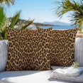 thumbnail image 3 of Throw Pillow Covers 24x24 Inch Set of 2, Brown Leopard Print Waterproof Outdoor Pillow Covers, Classic Abstract Animal Patterned Decorative Cushion Pillowcases for Couch, Sofa, Bed, Garden, Patio, 3 of 9