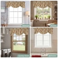 thumbnail image 6 of Tie Up Valances for Windows, Fall Leaves Adjustable Valance Curtains Window Treatment for Living Room/Bedroom, Farmhouse Beige Botanical Leaf Autumn Rod Pocket Kitchen Curtains & Drapes 54x18 Inch, 6 of 9