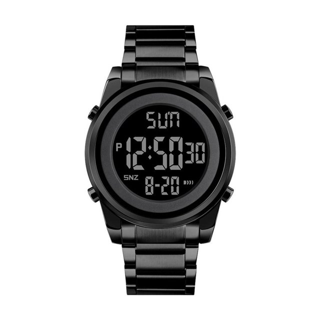 SKMEI 1611 Square LED Electronic Men's Sports Watch - Waterproof, Stainless Steel, Multi-Function