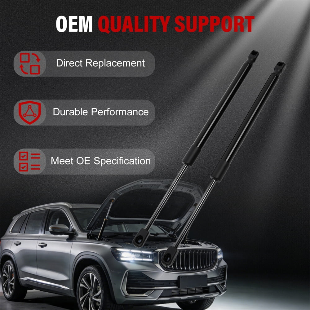 LOUVEROLA Front Hood Lift Supports Shock Struts 2Pcs – 654701AA0A, 654711AA0A Compatible with Nissan Murano 2009-2014 – Secure Performance