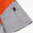 thumbnail image 7 of YONGHS Men's Regular Fit Short Sleeve Industrial Work Shirt Performance Utility Uniform Orange&Grey S, 7 of 7