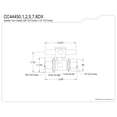 thumbnail image 2 of Kingston Brass CC44450DX 5/8-Inch O.D. Comp x 1/2-Inch O.D. Comp Quarter-Turn Straight Shut-Off Valve in Matte Black, 2 of 5