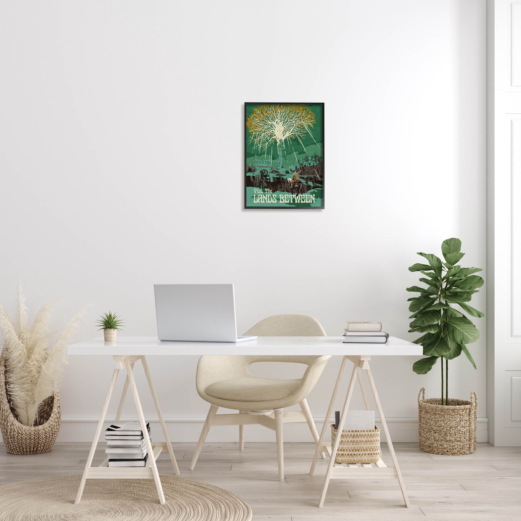 Stupell Industries Visit The Lands Between Scenery Graphic Art Black Framed Art Print Wall Art, Design by Matheus Lopes Castro