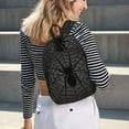 thumbnail image 6 of Honeii Black Spider On Web 1 Print Canvas College Laptop Backpack, Durable Rucksack Travel Notebook Bag School Backpack Book Bag for Men Women-Medium, 6 of 7