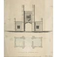 thumbnail image 2 of William Hurst 12x14 Gold Ornate Wood Frame and Double Matted Museum Art Print Titled - Entrance to Barlboro- Hall (ca. 1820), 2 of 4