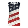 thumbnail image 4 of breaise Independence Day Tank Tops for Women Plus Size Patriotic Red White and Blue Print Tshirts Loose Fit Sleeveless T-shirts Camisole Comfy V Neck Tanks Going Out Tops for Women, 4 of 5