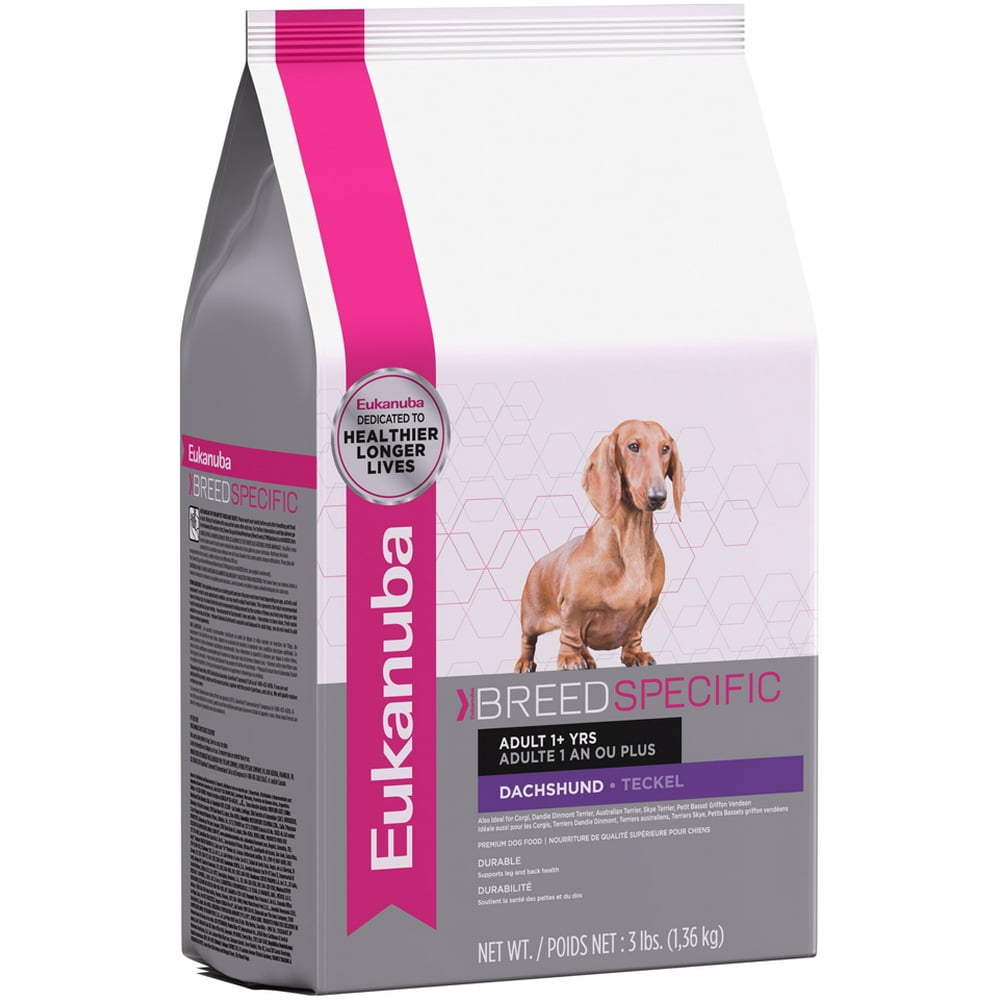 Eukanuba Breed Specific Dachshund Nutrition Dry Dog Food, 3 Lb