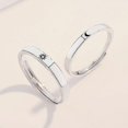 thumbnail image 2 of Juego de anillos de promesa de 2 piezas estilo sol y luna anillo plateado regalo de pareja YONGSHENG, 2 of 4