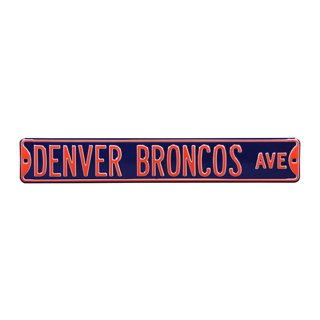 Denver Broncos 4 x 18 Team Boulevard Metal Sign