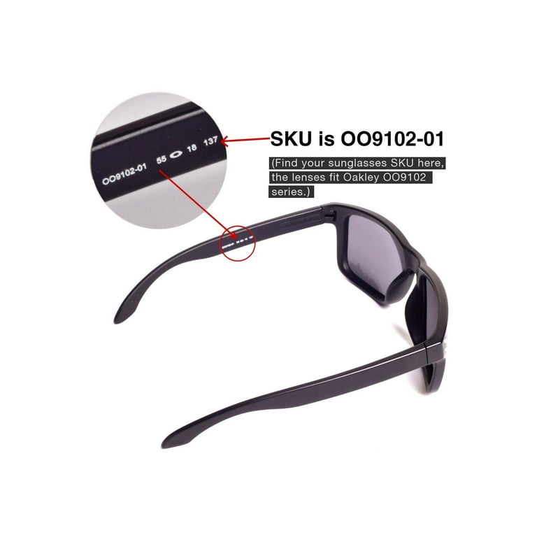 Walleva Titanium ISARC Polarized Replacement Lenses for Oakley Holbrook  Sunglasses 