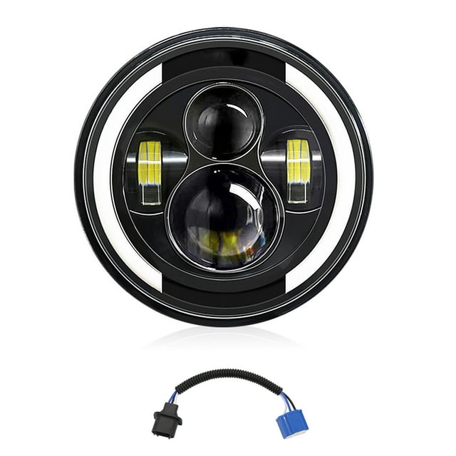 1 faro LED de 7 pulgadas para coche o motocicleta con luz de cruce/luz diurna/intermitente