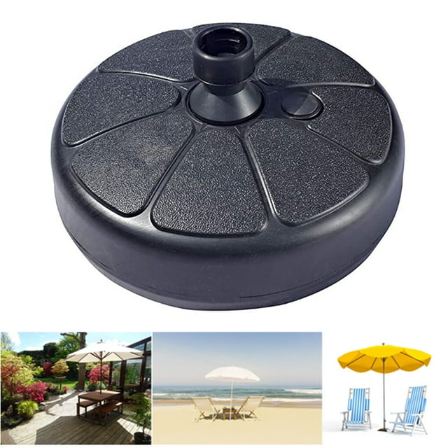 Base De Paraguas De Relleno Duradera Diseñada Para Usarse Con Una Mesa De Patio De La Base De La Base Del Paraguas Del Paraguas Negro