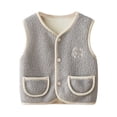 thumbnail image 4 of Hotiary 0-3T Baby Girls Boys Fall Winter Fleece Vest Fuzzy Fall Winter Warm Waistcoat Sleeveless Jacket With Pockets, 4 of 8