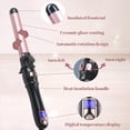 thumbnail image 5 of Professional 1 Inch Auto-Rotating Ceramic Curling Iron, 360° Rotary Hair Curler for Effortless Beach Waves, Digital Temperature Control Styling Wand with Fast Heat-Up, 5 of 6