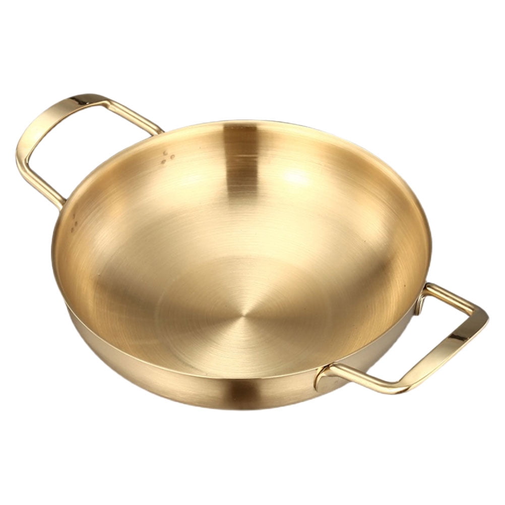 Homemaxs 1Pc Household Ramen Pot Binaural Stainless Pan Kitchen Noodle