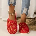 thumbnail image 2 of Christmas Slippers House Shoes for Women Fluffy Soft Cozy Bedroom Cartoon Plush Cute Slippers for Indoor Outdoor Use, 2 of 5