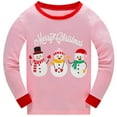 thumbnail image 2 of Popshion Baby Boys Christmas Pajamas Set 100% Cotton Xmas Sleepwear Snowman pjs, 2-Piece, Size 7T, 2 of 7