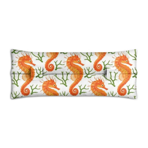 SeaHorse Post Surgery Seatbelt Pillow - Nautical Themed Mastectomy Cushion for Car, Soft Chest Protector After Breast/Heart Surgery with Tropical Ocean Design