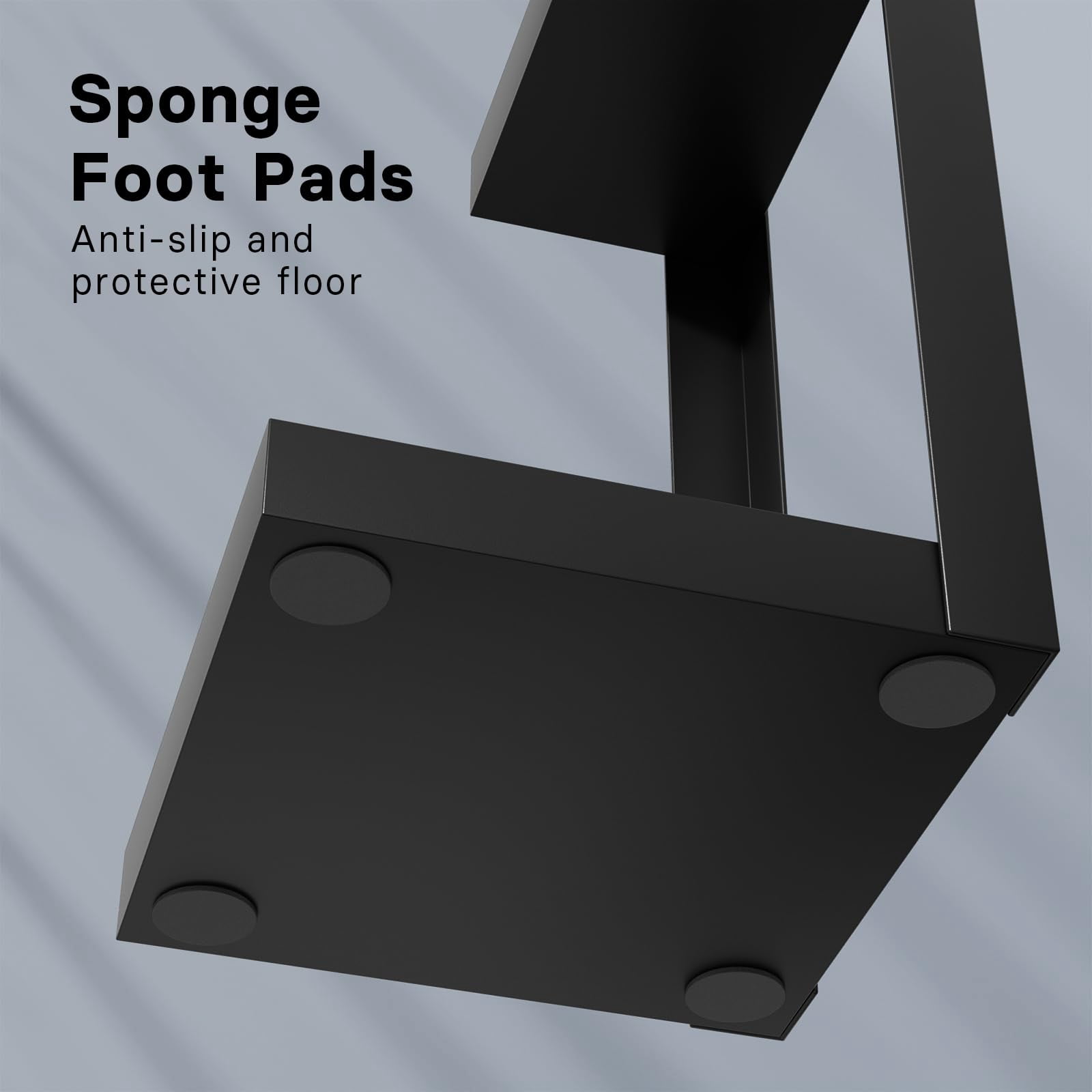Umbrella Stand  Steel Holder Rack With Small Shelf For Entryway Office 4 Hooks Black