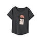 thumbnail image 3 of Camiseta para mujer con cuello redondo, ropa de calle para mujer, camiseta de manga corta para el trabajo de vacaciones M, 3 of 7