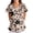 Khaki, variant on Women's V-Neck Floral Print Scrubs Top Lightweight Medical Uniform Tops with Pockets Comfortable Nursing Short Sleeve Tunic Loose Blouse Work Shirts