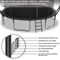 thumbnail image 6 of KOFUN Trampoline, 14FT Trampoline for Kids and Adult, Trampoline with Safety Enclosure Net, Ladder, Basketball Hoop, Outdoor Trampoline, 1400LBS Weight Capacity, No Gap Design, 6 of 8