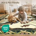 thumbnail image 4 of ODIKA 8'x10' Washable Area Rug Durable, Non-Slip Hooked Fishing Lake Trout Nautical Border Lure Novelty Vintage for Living Room, Under Sectional, Family, 4 of 7