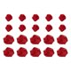 thumbnail image 1 of 20pcs 2Tamaños Rosas de Cinta de Satén 2.5cm/5cm Flores de Tela Artificial para Manualidades DIY (Rojo Oscuro), 1 of 5