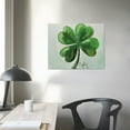 thumbnail image 4 of Nawypu Happy St Patricks Day Print, Four Leaf Clover Art Poster Canvas, Good Luck Gift,Irish Print, Shamrock Print, Dining Room Decor, Bedroom Art, Wall Decor Living Room, Art Deco, 4 of 5