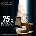 75 Blackout Linen Textured Curtain For Living Room Bedroom Curtain